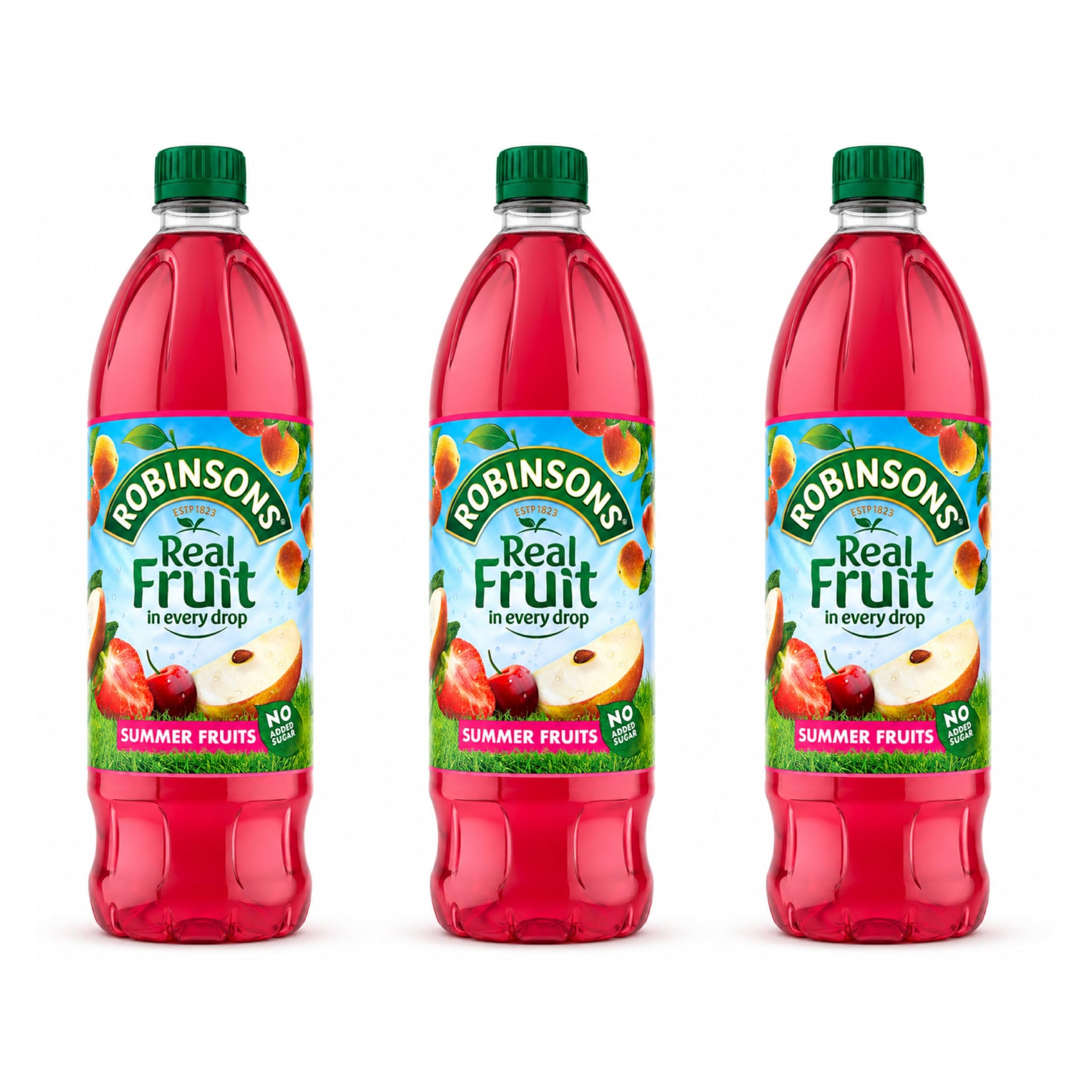 Robinson's Summer Fruits, No Added Sugar, 1-Liter (Pack of 3)