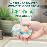 Scotch-Brite Pop Up Kitchen Sponges, Unique Compressed Kitchen Sponge for Cleaning Gently, Floral Pattern Dish Scrubber that Expands with Water, 3