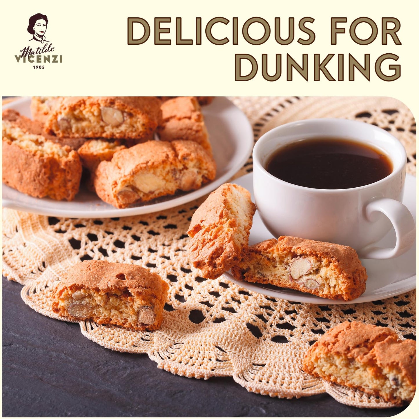 Vicenzi Cantuccini Biscotti, 7.93-Ounce Bags