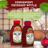 Ah-So Chinese-Style BBQ Sauce, Red Rib 15 oz Squeeze Bottle - Sweet & Tangy Spare Rib Marinade and Glaze for Pork, Chicken & Wings; Classic Takeout