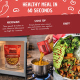 A Dozen Cousins Trini Chickpea Curry Beans (6-Pack) Prepared Food Pouch, Ready to Eat Meal in Seasoned Avocado Oil, Premade Microwave Meal, Instant