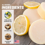 Old Town Soap Co. Lemon Dish Block Soap Bar - 3 Pack Natural Dish Soap Bar 4oz for Eco-Friendly Cleaning - Premium Dish Soap Block Alternative