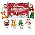4E's Novelty 24 Pack Christmas Lollipops Santa, Snowman, Reindeer, Tree, Christmas Lollipops Individually Wrapped Bulk, Candy Suckers, Stocking