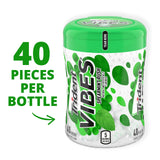 Trident Vibes Spearmint Rush Sugar-Free Chewing Gum, 6 Bottles of 40 Pieces (240 Total Pieces)