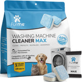 FURME Washing Machine Cleaner MAX Tablets for Pet Owners - 24 Pack Deep Cleaning Descaler for HE Front & Top Load Washers - Removes Pet Hair Odor
