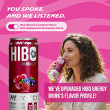 HIBO Healthy Energy Drinks Sugar Free - Gluten-Free & Gut-Friendly Prebiotic Fiber w/140mg Caffeine & 60mg Green Coffee Extract, Electrolytes