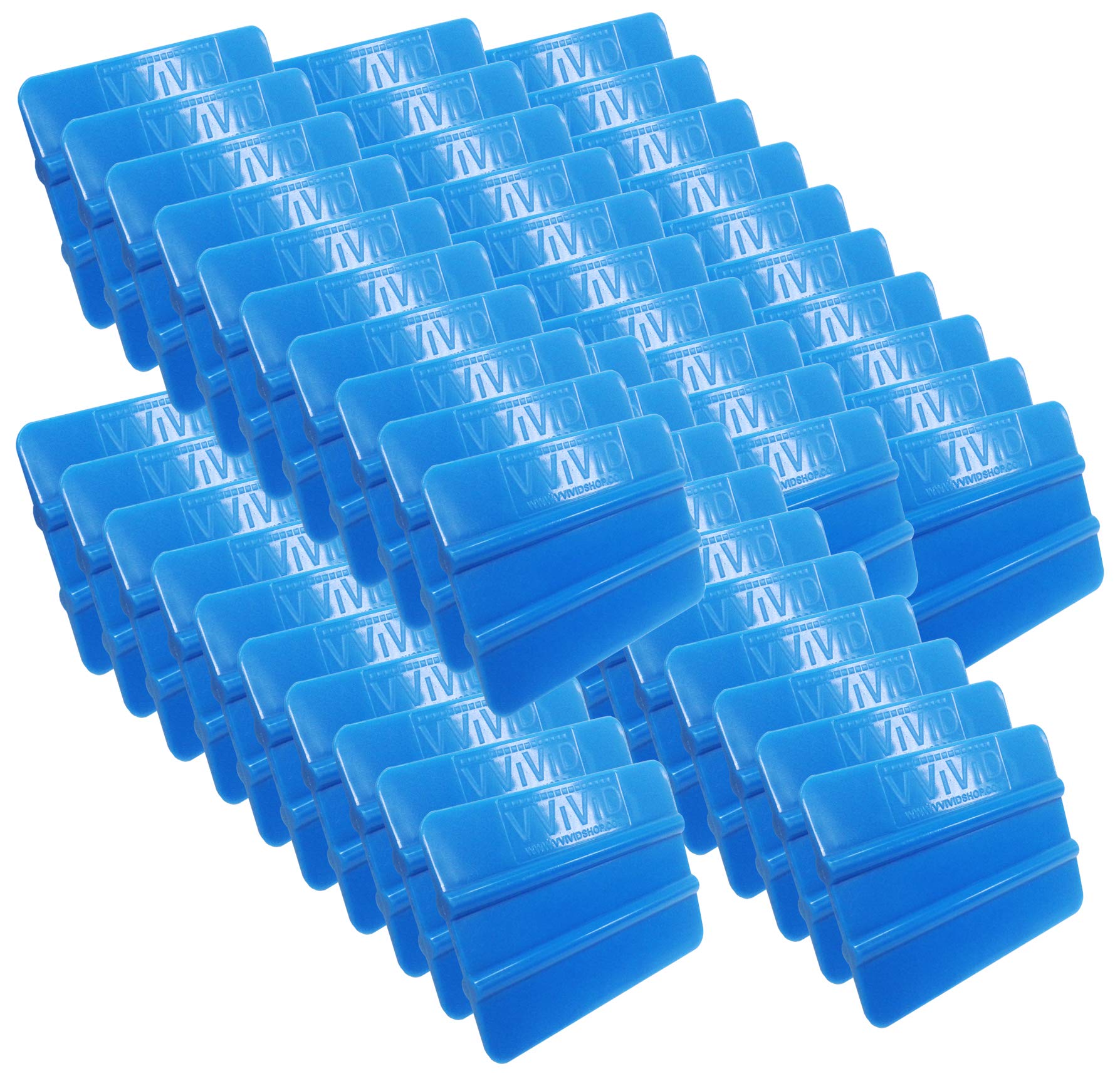 VViViD Blue Handheld Vinyl Wrap Applicator Squeegee (50 Pack)