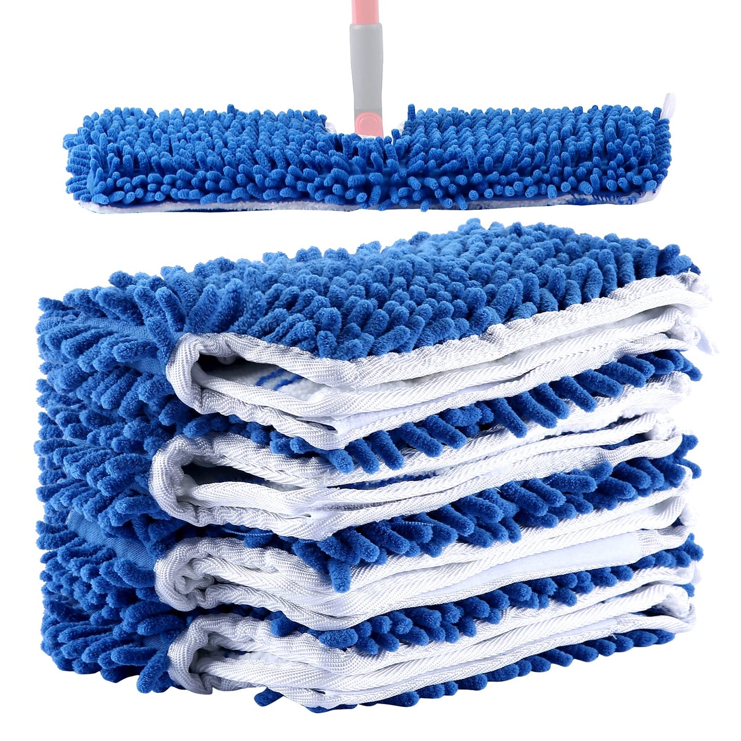 4 Pack Microfiber Flip Mop Refills,Compatible with O-Cedar Dual Action Mop,Replacement Mop Heads for Dry/Wet Use,Machine Washable.
