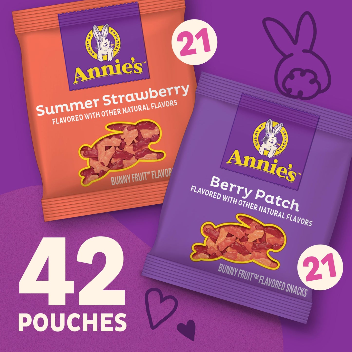 Annie's Organic Springtime Fruit Flavored Snacks, Strawberry, Mango Peach, and Watermelon, 22 Ct, 15.4 oz