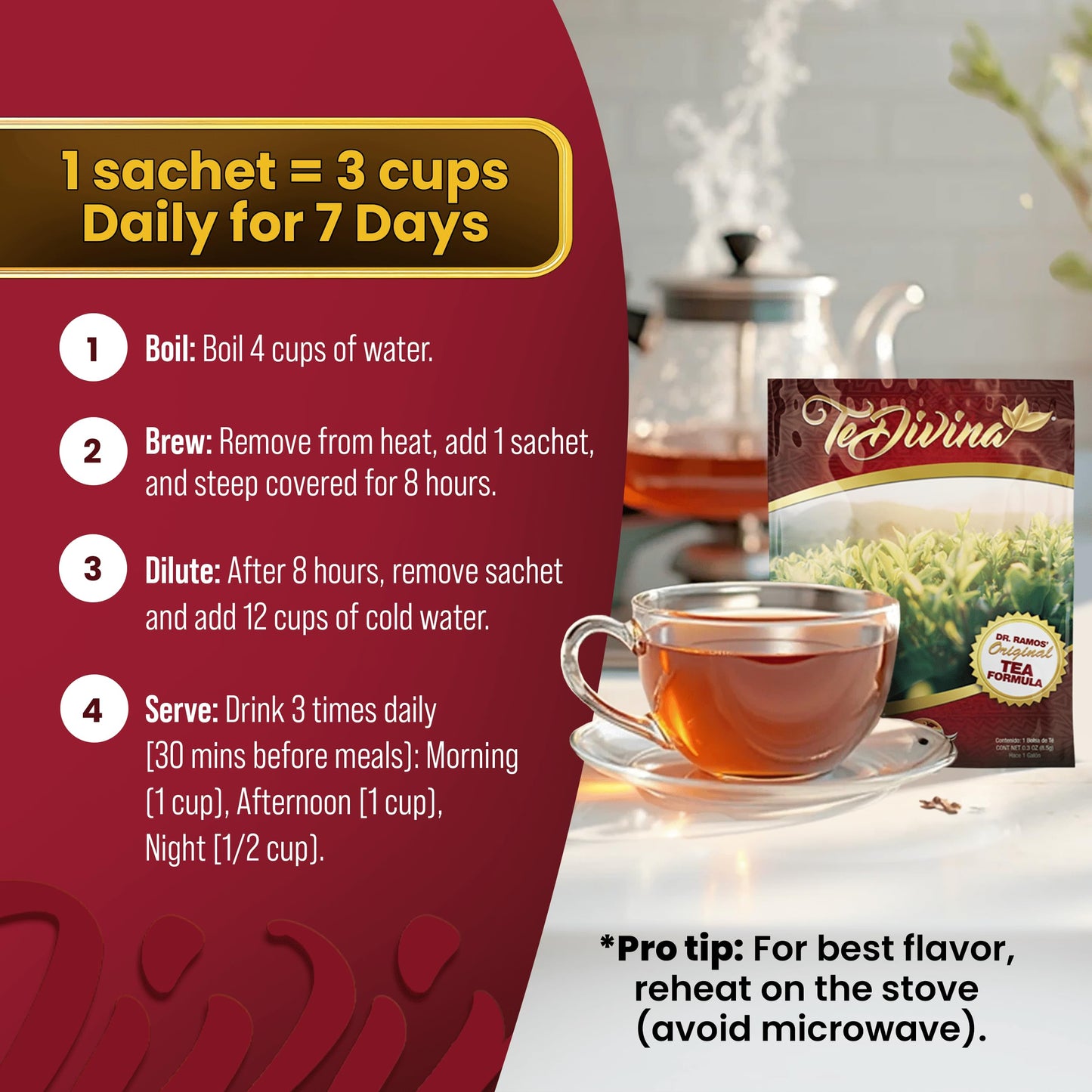 Te Divina | Slimming Detox Tea for 7 days | Herbal Tea for Weight Management, Belly Fat & Colon Cleanse | Bloating Relief, Energy & Digestion |
