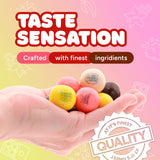 Banana Split Gumballs - 1 Inch Large Bubble Gum Balls - 1.7 LB Resealable Bag Double Bubble Chewing Gum - Vanilla Chocolate Strawberry Banana Flavors