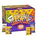 Keebler Sweet & Salty Variety Pack, 30-Count Box, Includes Keebler Chips Deluxe, Fudge Stripes, Utz mini Pretzels and Cheese Balls, 31 oz