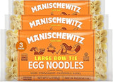 Manischewitz Farfalle Pasta | Large Bow Tie Egg Noodles 7oz (3 Pack) | Homestyle Taste & Texture, Perfect for Kasha Varnishkes, No Preservatives