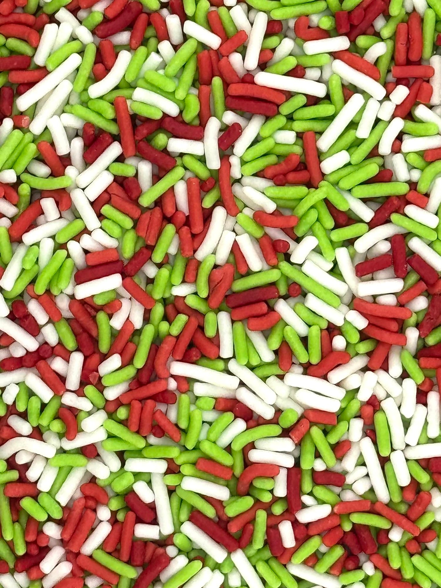 Red Green White Edible Sprinkles for Holiday Christmas Cake Decorating, Cupcakes, Cookies, Ice Cream and Donut Toppings Edible Decorating Baking