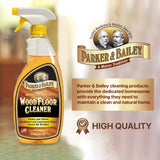 Parker & Bailey Wood Floor Cleaner - Use on Hardwood, Laminated or Faux Finished Floors. Shine Restorer Protector, Surface Cleaner Supplies Home