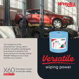 WypAll GeneralClean X60 Cloths Multi-Task Cleaning Wipes, Jumbo (34965), Strong and Absorbent Towels, Blue (1 Roll of 1,100 Sheets, 1,100 Sheet Total)