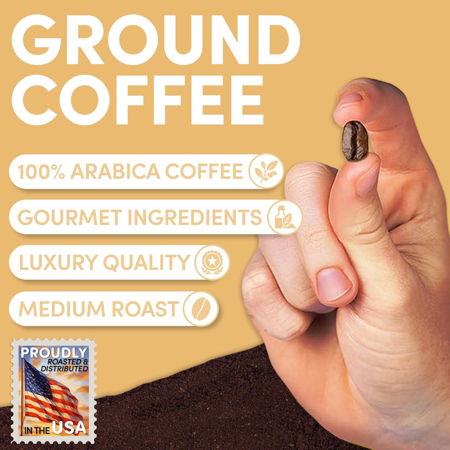 Sarasota Coffee Ground Creme Brulee | Medium Roast Gourmet Flavored Coffee Grounds | Low Acid, Mold Free, Specialty Grade Flavored Bulk Ground | 5lb