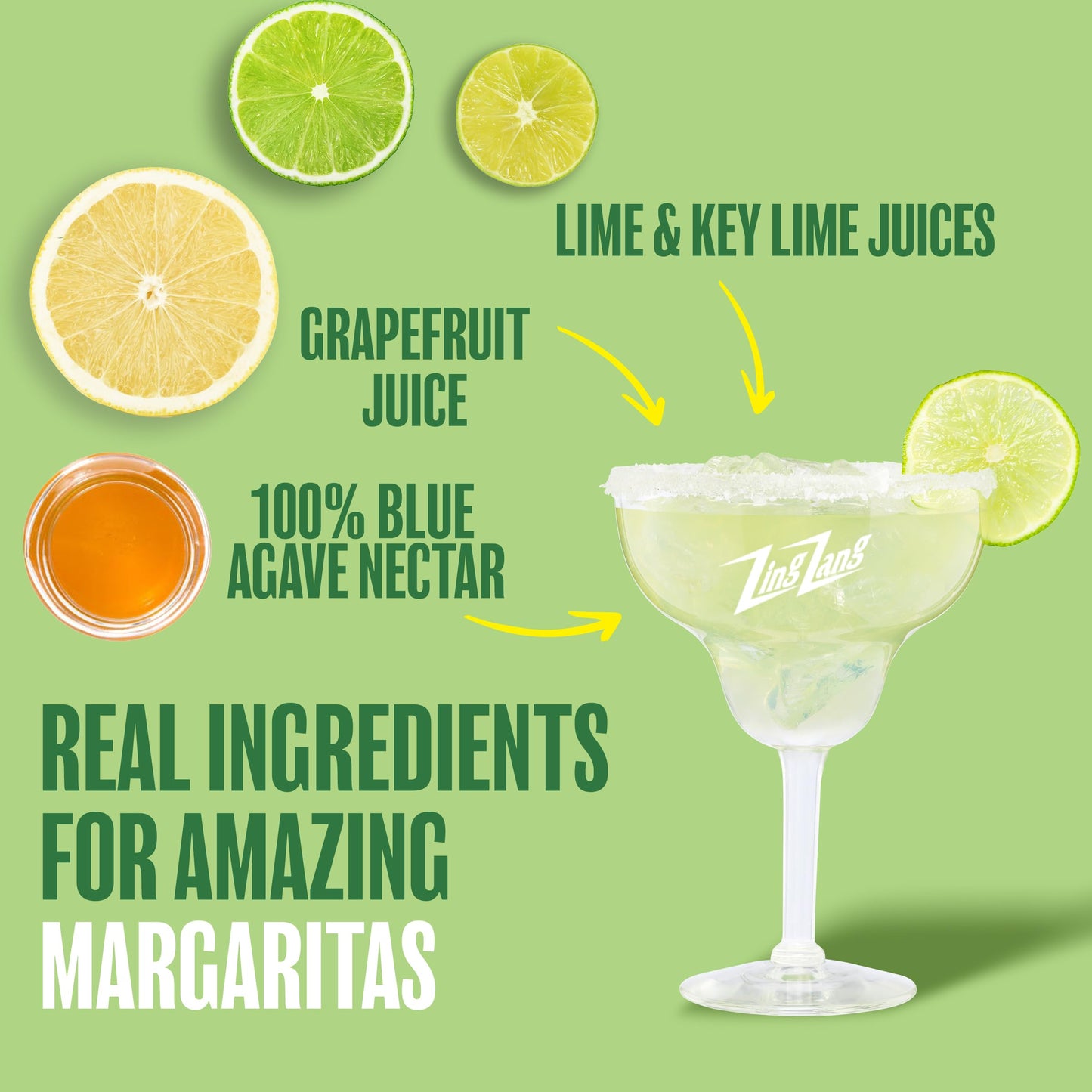 Zing Zang Regular Margarita Cocktail Mix Liquid, Plastic Bottle, 32 Fl Oz