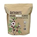 Anthony's Organic Hibiscus Flowers, 1 lb, Cut & Sifted, Gluten Free, Non GMO, Non Irradiated, Keto Friendly