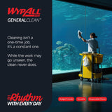 WypAll GeneralClean L10 Cloths Light Cleaning Wipes (05123), Windshield Towels, Bulk Paper Wipers, Blue (10 Packs of 224 Sheets, 2,240 Sheet Total)