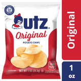 Utz Original 1 Oz Bags, 42 Count Crispy Potato Chips Made from Fresh Potatoes, Crunchy Individual Snacks to Go, Cholesterol Free, Trans-Fat Free