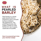Spicy World Pearl Barley (Whole) Grain 4 LB Jumbo Bag - USA Grown (64oz) - All Natural, Non-GMO Source, Resealable