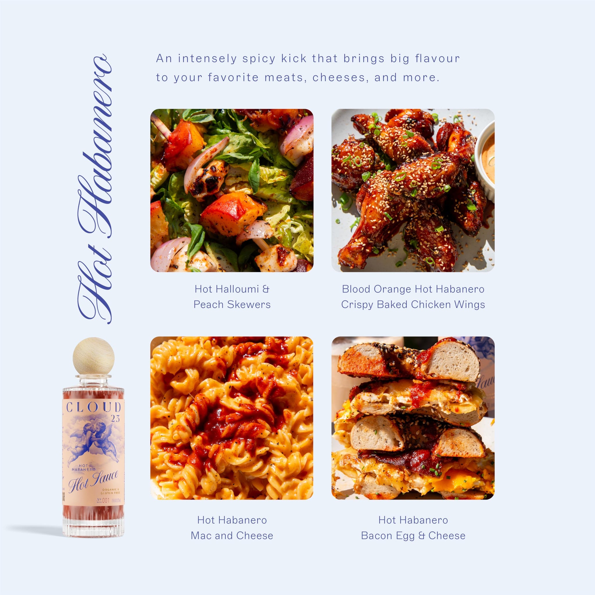 Cloud23 Hot Sauce Variety pack - Hot Habanero & Sweet Jalapeno - Bold Pepper Flavors with Tangy Lemon, Lime, and Garlic - Kosher Certified Pure