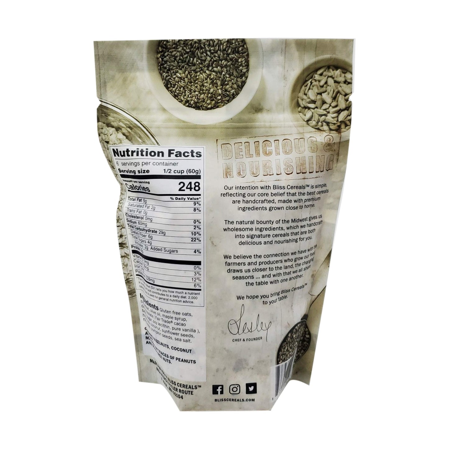 Bliss Chocolate Hazelnut Granola, 12 OZ