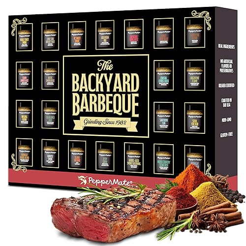 22-Spice Grilling Seasoning Gift Set for Men - All-Natural Non-GMO Rubs & Seasonings for BBQ, Steak, Chicken, Seafood - Spice Kit for Dad, Husband