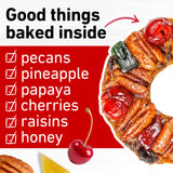 Collin Street Bakery Mini DeLuxe Fruitcake in Collectible Gift Tin - 5” Fruitcake Handcrafted Fresh with Pecans, Pineapple, Papaya, Ripe Cherries