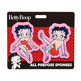 Spoontiques Betty Boop Premium Sponge Set - 2-Pack Multi-Purpose Cleaning Sponges - Dual-Sided Non-Scratch Scrub & Absorbent Wipe - Durable, Reusable