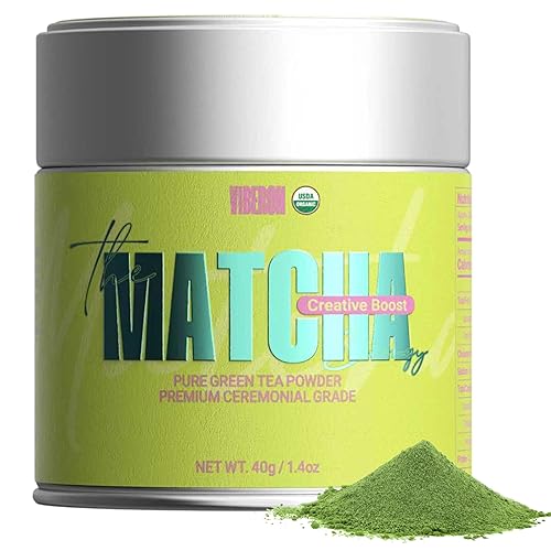 Viberon Organic Ceremonial Matcha Green Tea Powder - Premium Ceremonial Grade, USDA Certified, First Spring Harvest, 100% Pure - Sugar Free, Gluten