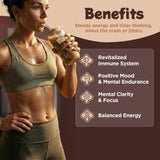 Melting Forest Mushroom Coffee, with 7 Functional Mushrooms, Cacao, Rhodiola, L-Theanine, Reishi & Lion's Mane, Stress Relieving, Focus, Cognitive