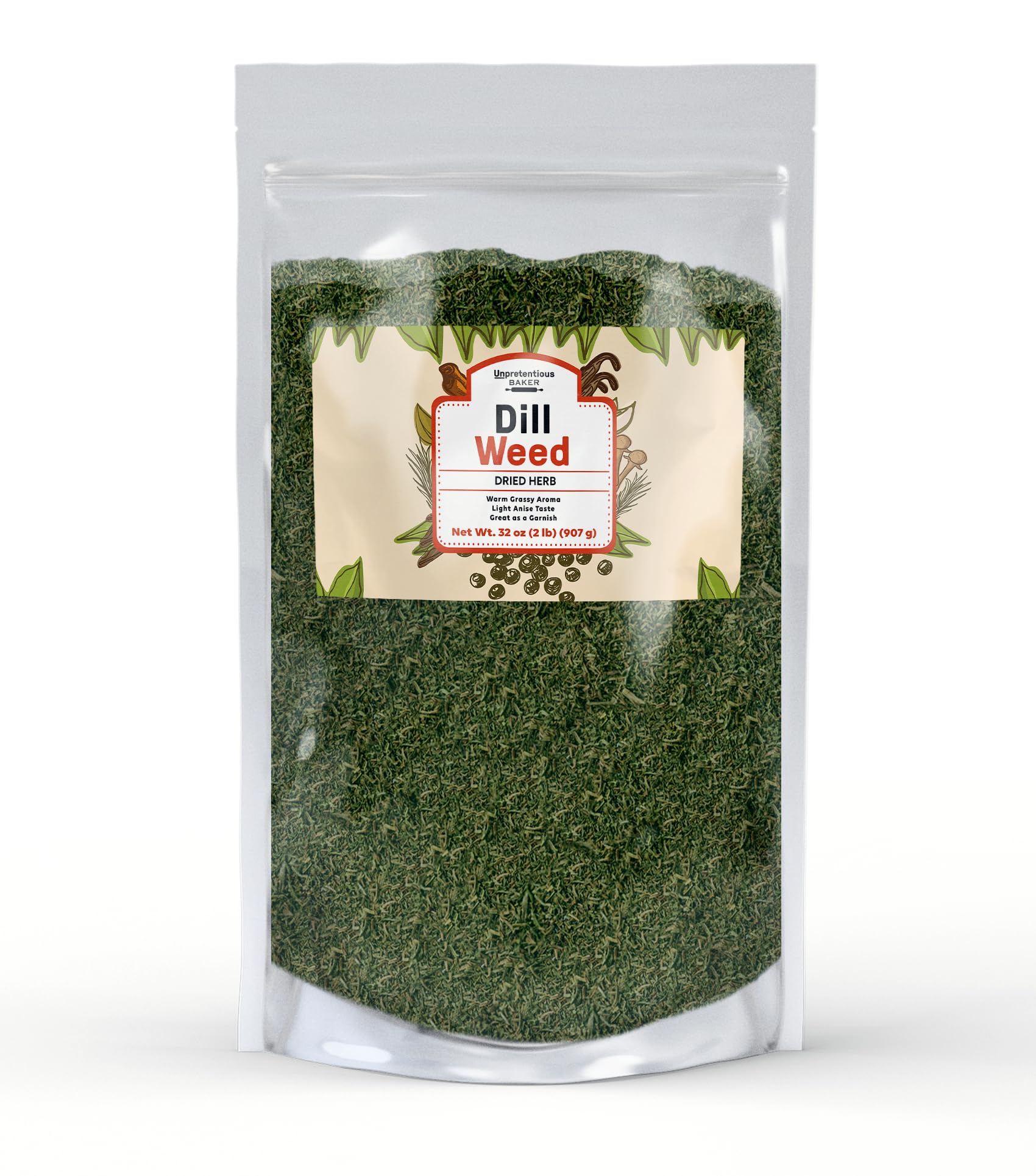 Unpretentious Dill Weed, 2 lb, Light Anise Taste, Garnish