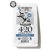 Red Rooster Coffee, Organic 4&20 French Roast - Dark Roast Whole Bean Coffee - Notes of Hot Fudge & Navel Orange - Fair Trade, USDA Organic 12 oz