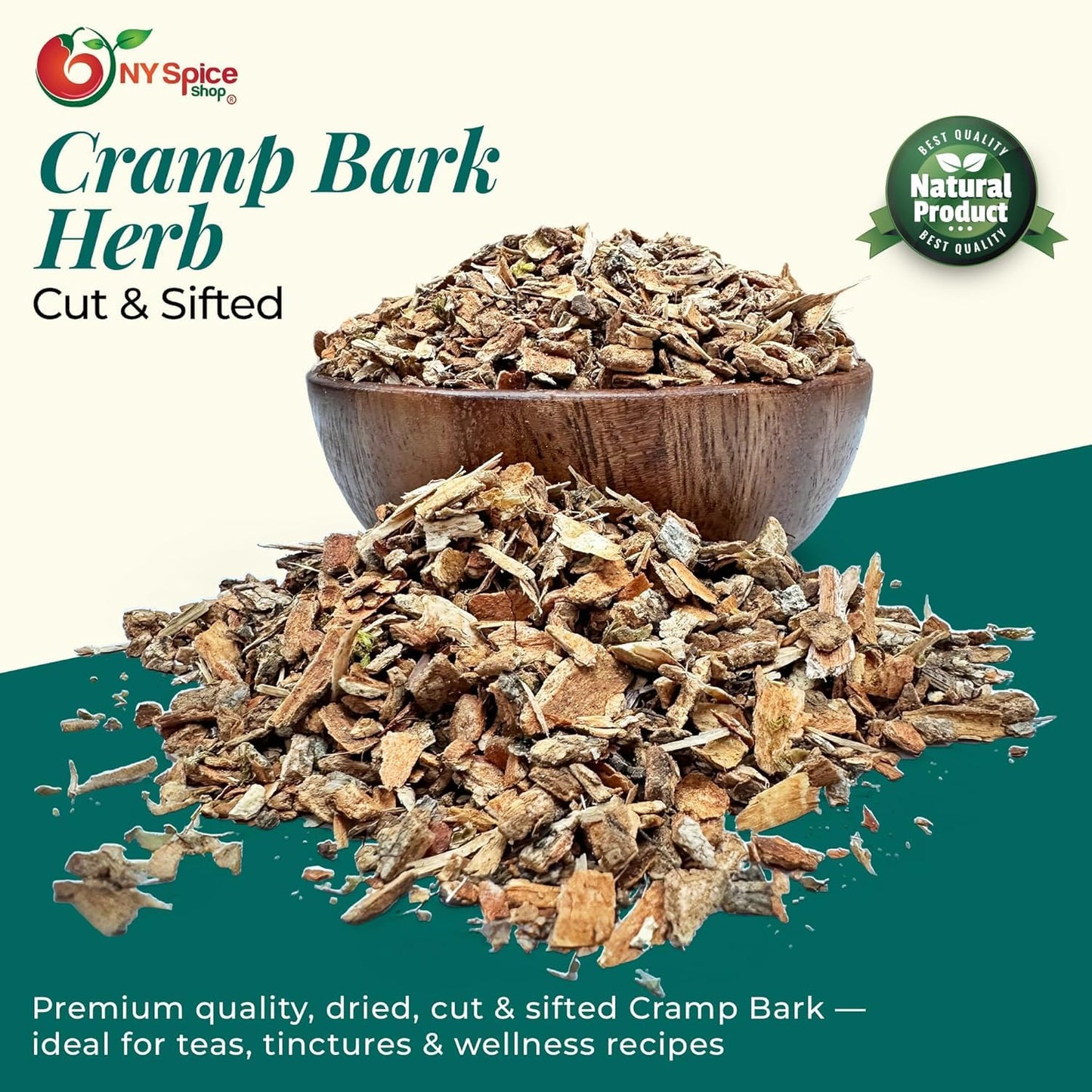 NY Spice Shop Cramp Bark Cut & Sifted - 4 Ounce Viburnum Opulus - Herbal Cramp Bark Ingredient for Herbal Tea and Traditional Decoction Use with Woody