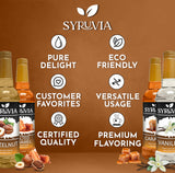 Syruvia Coffee Syrup Variety Pack Vanilla, Caramel, Hazelnut & Salted Caramel Kosher, 25.4 fl oz bottles - Elevate Your Coffee Experience!