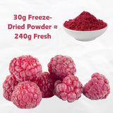 NAT FLAV Freeze Dried Raspberry Powder - 100% Natural, No Added Sugar, No Additives | 7oz | Vibrant Superfood for Smoothies, Baking & Natural Coloring