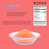 Bakerpan Sugar Sprinkles for Baking - 7 Ounce Georgia Peach Decorating Sugar Crystals for Cookies, Cake Pops, Ice Cream (Made in USA)