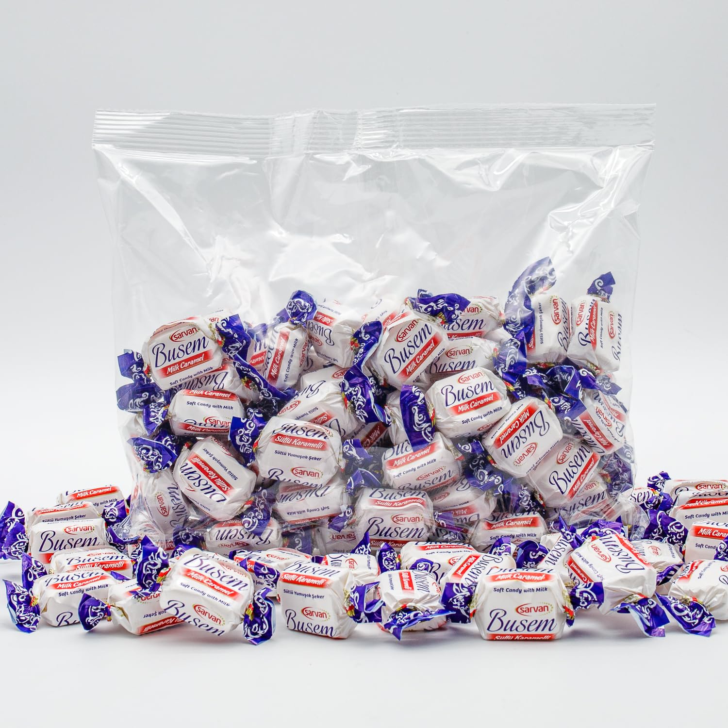 Turkish Milk Toffee-style candy (1 lb) - Firm & Chewy Creamy Candy - Rich Milky Flavor Individually Wrapped