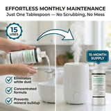 Think Crucial Humidifier Descaler - Clears White Dust - 15 Uses - Compatible with Levoit, Vicks, Crane - 8 fl oz