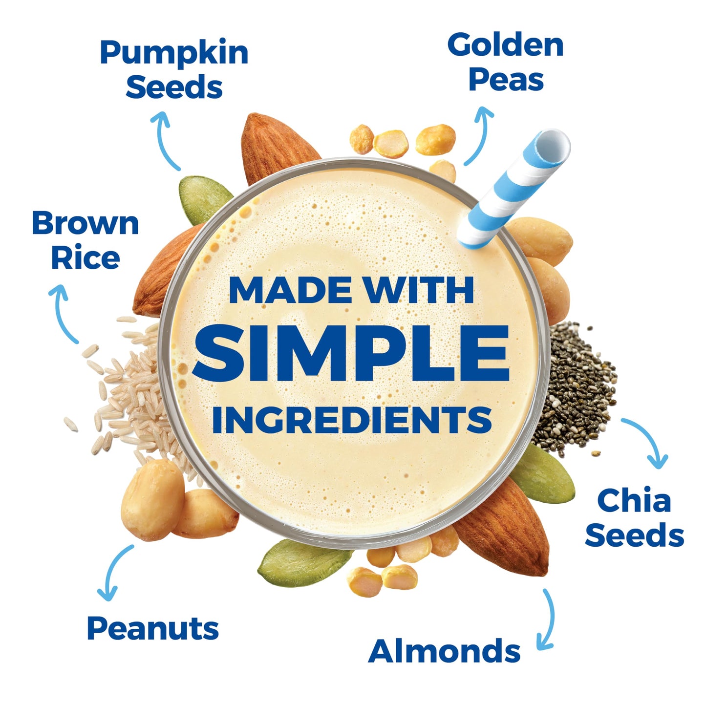 Orgain Organic Simple Vegan Protein Powder, Vanilla - 20g Plant Based Protein, Made with less Ingredients, No Artificial Sweeteners, Gluten Free, No