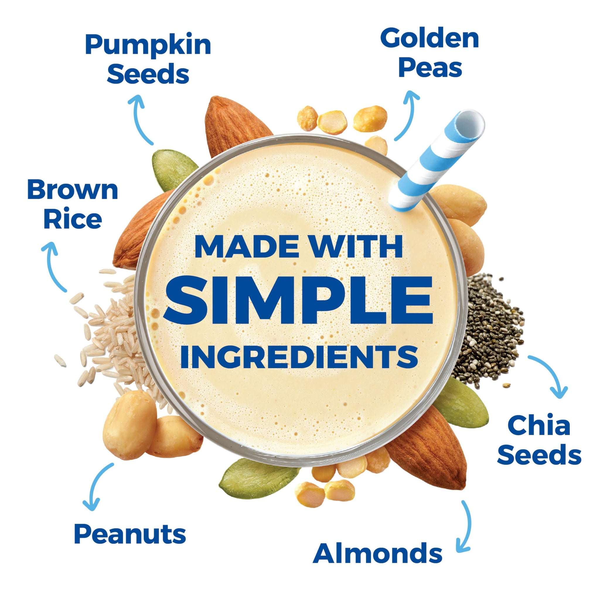 Orgain Organic Simple Vegan Protein Powder, Vanilla - 20g Plant Based Protein, Made with less Ingredients, No Artificial Sweeteners, Gluten Free, No