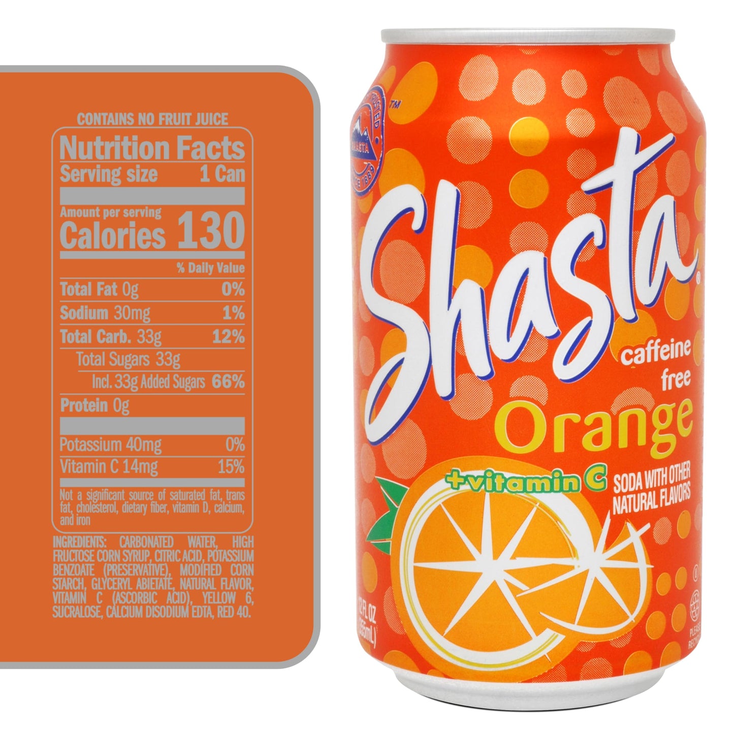 Shasta Orange | 12-Pack of 12oz Cans | Tangy & Sweet Orange Soda | Caffeine-Free | Family Favorite
