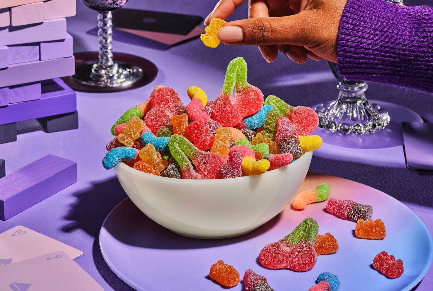Nuts com Sour Splash Gummy Mix - Assorted Sour Gummy Candy Mix with Bears, Cherry Cola Bottles, Mini Neon Worms & Twin Cherries - Tangy Sweet & Sour