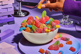 Nuts com Sour Splash Gummy Mix - Assorted Sour Gummy Candy Mix with Bears, Cherry Cola Bottles, Mini Neon Worms & Twin Cherries - Tangy Sweet & Sour