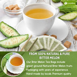 Lavendium, Premium 30 Bitter Melon Tea Bags, 100% Natural & Pure Bitter Melon Fruit, No Additives or Preservatives, Non-GMO, Caffeine-Free