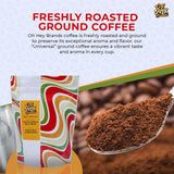 OH HEY BRANDS Ground coffee medium roast 12 oz - Caramel, Chocolate, and Berry Notes flavored coffee ground - Sourced from East Africa & Latin America