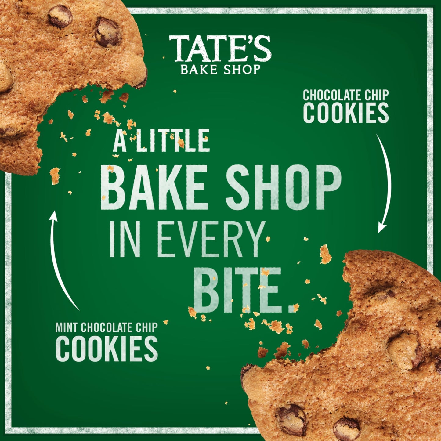 Tate's Bake Shop Mint Chocolate Chip and Chocolate Chip Cookies Variety Pack, 4 Bags