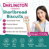 Darlington Snacks Shortbread Cookies Individually Wrapped, 1 oz, 20 Count - Shortbread Biscuit Bites, Kosher Cookie Snack Packs, Nut-Free Tea Biscuits